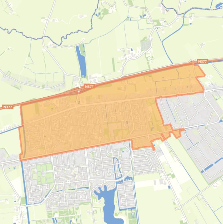 Kaart van de buurt Dedemsvaart-Noord.