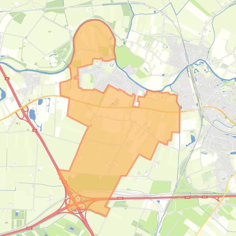 Kaart van de buurt Deil en omgeving.