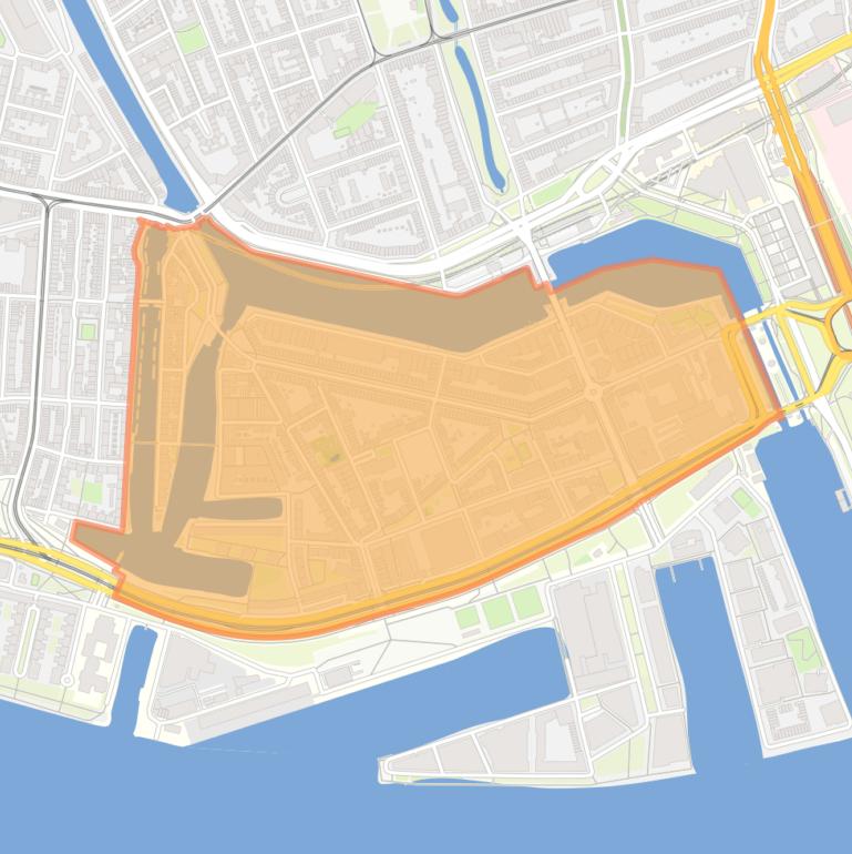 Kaart van de buurt Delfshaven.