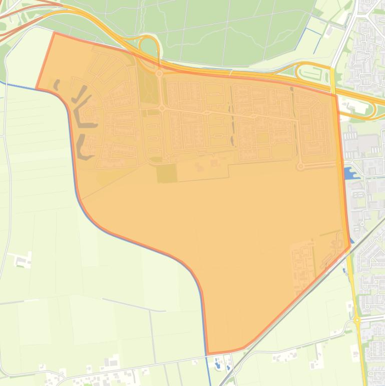 Kaart van de buurt Delftlanden.