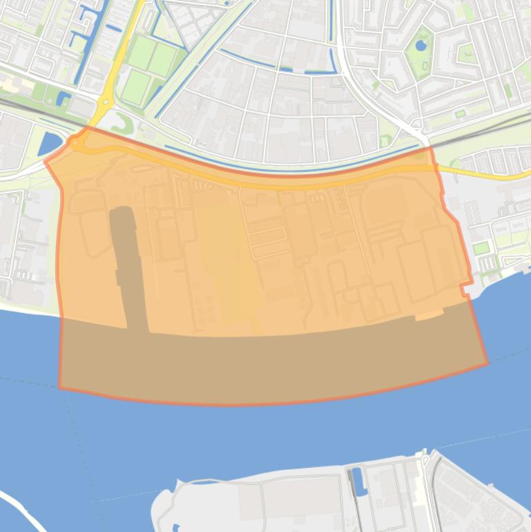 Kaart van de buurt Deltagebied.