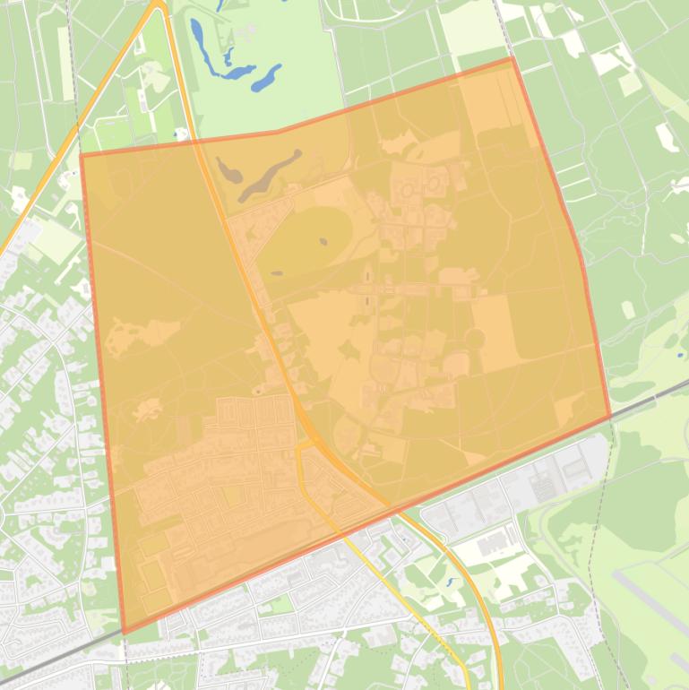 Kaart van de buurt Den Dolder-Noord.