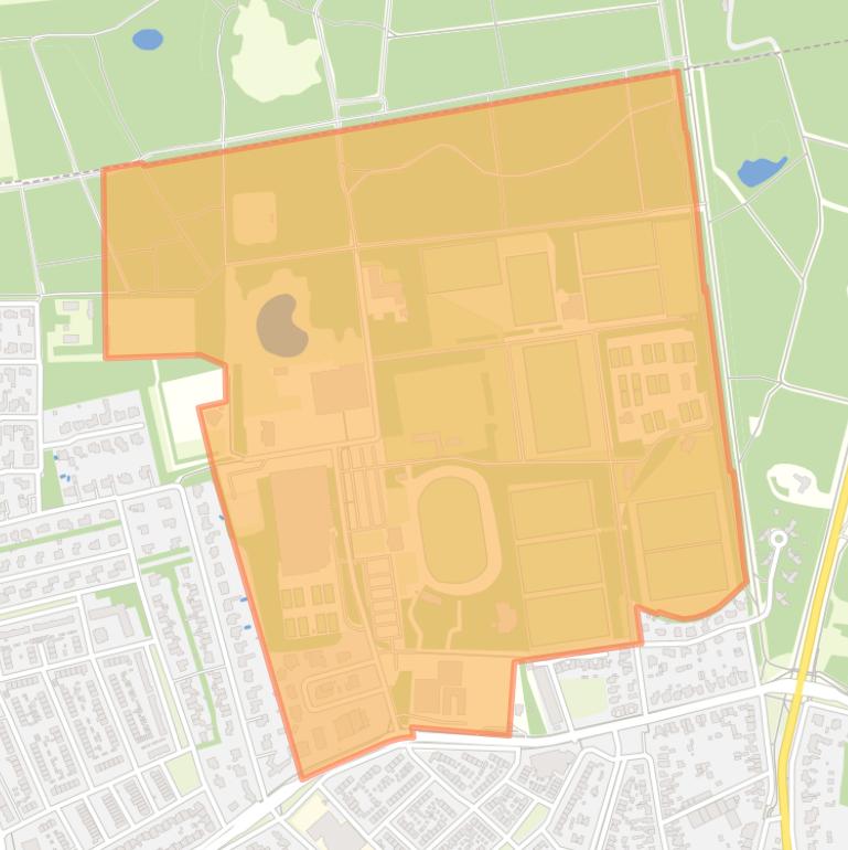 Kaart van de buurt Den Dries.