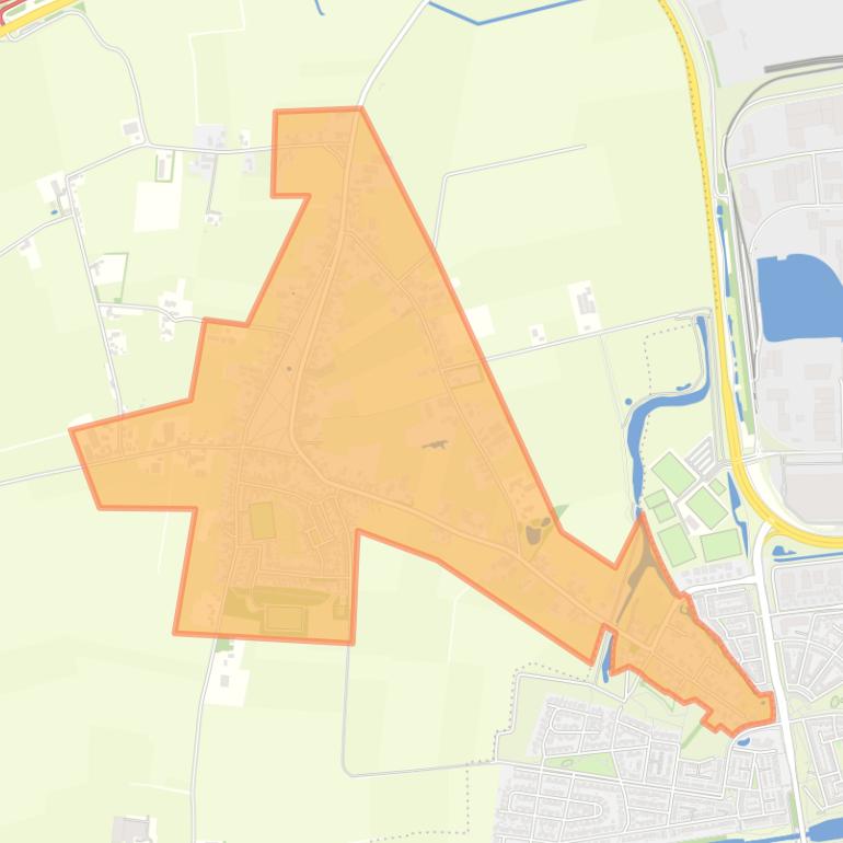 Kaart van de buurt Den Hout.