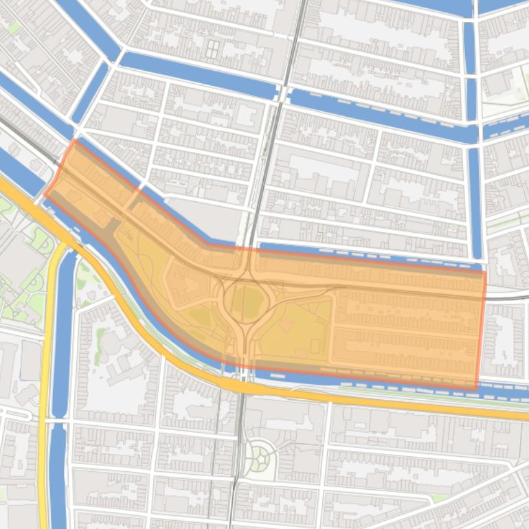 Kaart van de Den Texbuurt.