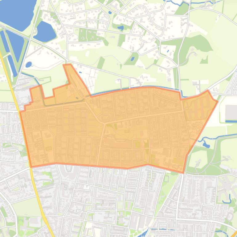 Kaart van de buurt Deppenbroek.