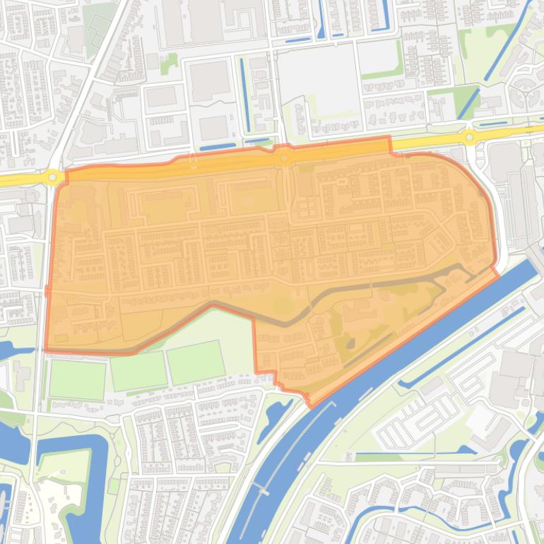 Kaart van de Dichters- en Schrijversbuurt.