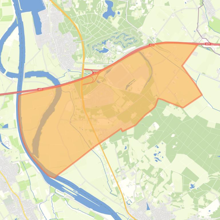 Kaart van de buurt Diekendaal-Nieuwerf.