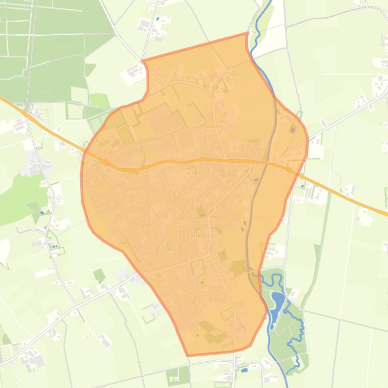 Kaart van de buurt Diessen.