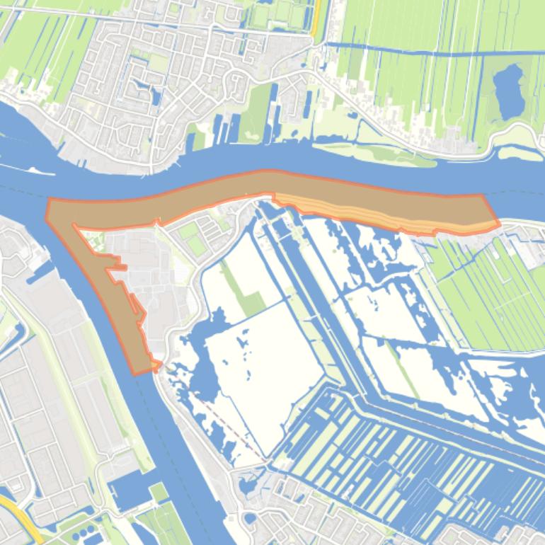 Kaart van de buurt Dijkgebied-Kinderdijk.