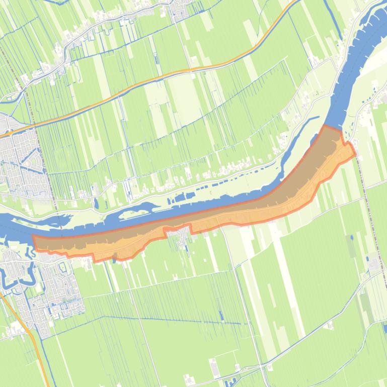 Kaart van de buurt Dijkgebied-Langerak.