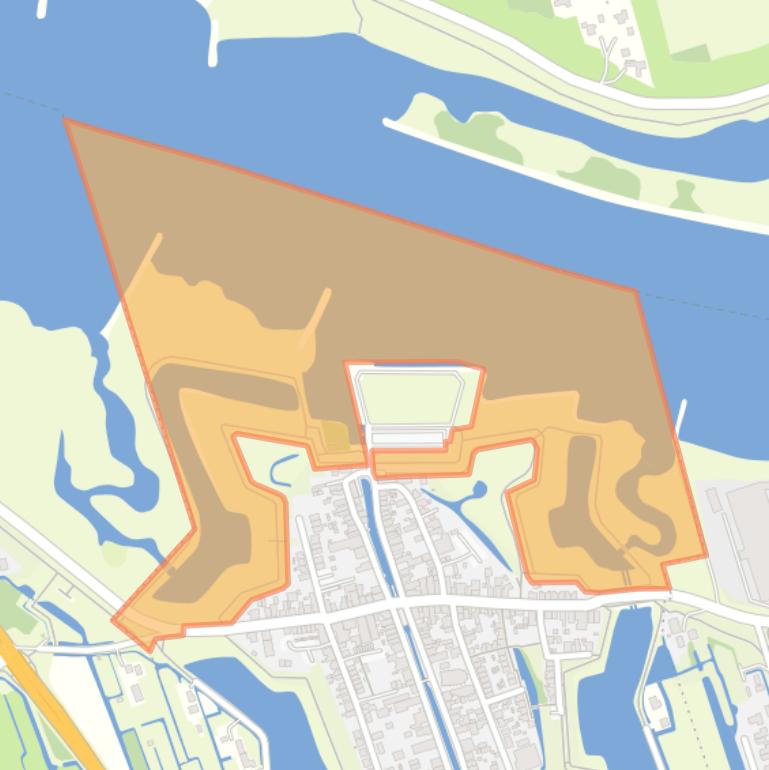 Kaart van de buurt Dijkgebied-Nieuwpoort.