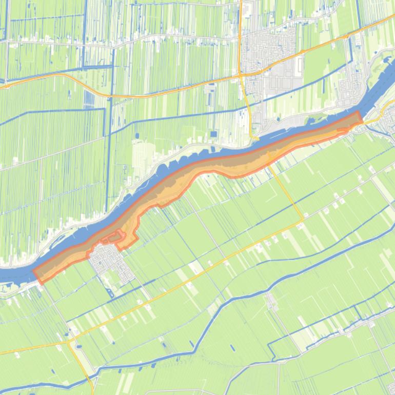 Kaart van de buurt Dijkgebied-Streefkerk.