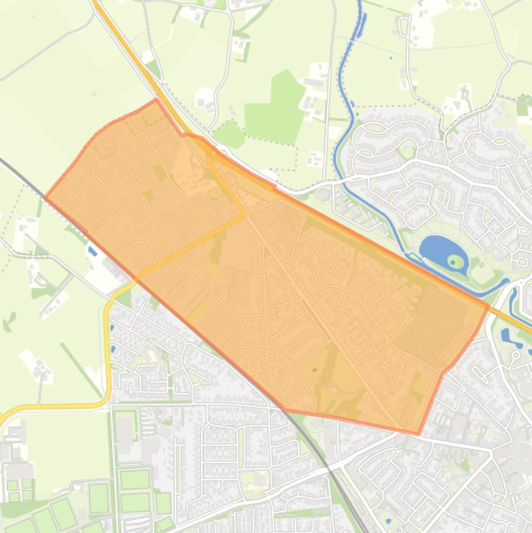 Kaart van de buurt Dikkerslaan-Molenkampsweg en omgeving.