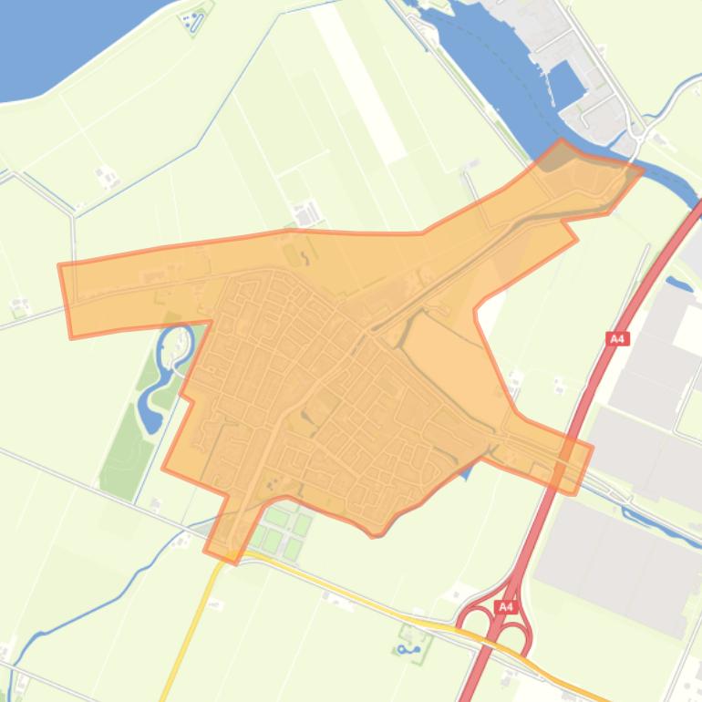 Kaart van de buurt Dinteloord.