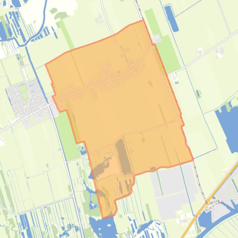 Kaart van de buurt Dinxterveen.