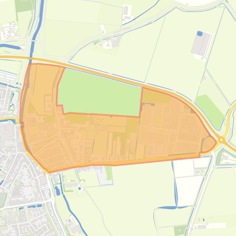 Kaart van de buurt Dirksland industriegebied.