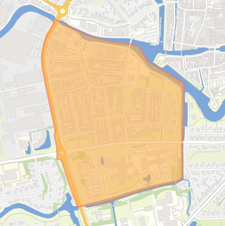 Kaart van de buurt Dokkum Hoedemakerspolder.