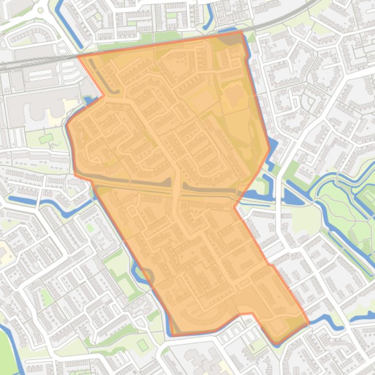 Kaart van de buurt Donken.