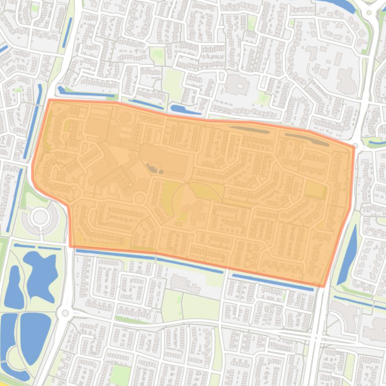 Kaart van de Donkenbuurt.