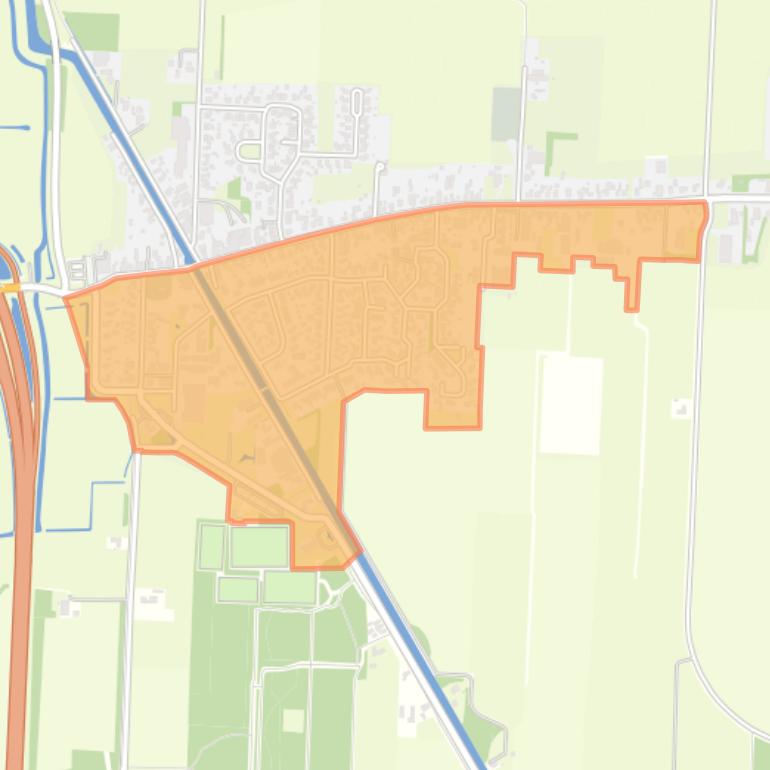 Kaart van de buurt Donkerbroek-Zuid.