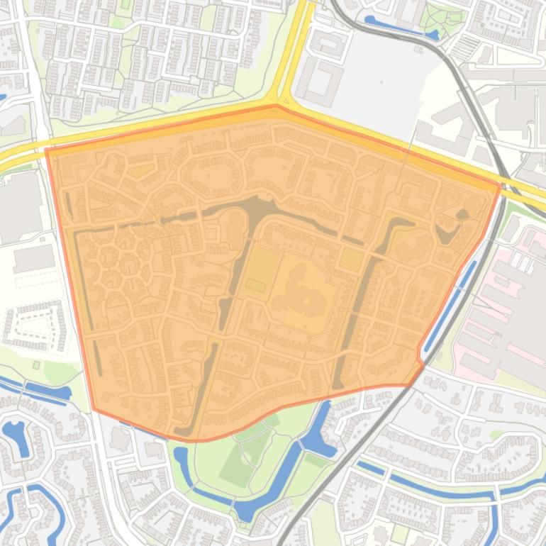 Kaart van de buurt Doorslag-Noord.