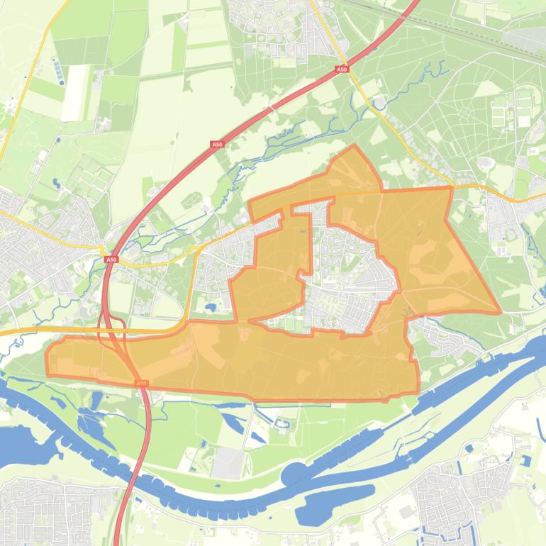 Kaart van de buurt Doorwerthse Bossen.