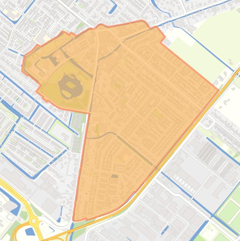 Kaart van de buurt Dorp Bergschenhoek.