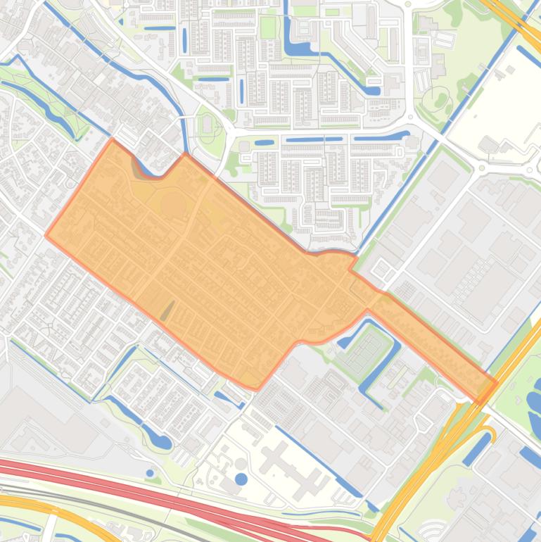 Kaart van de buurt Dorp-Oost.