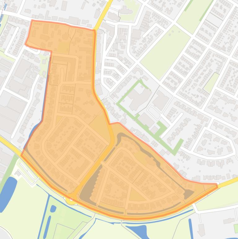 Kaart van de buurt Dorp-Zuid.