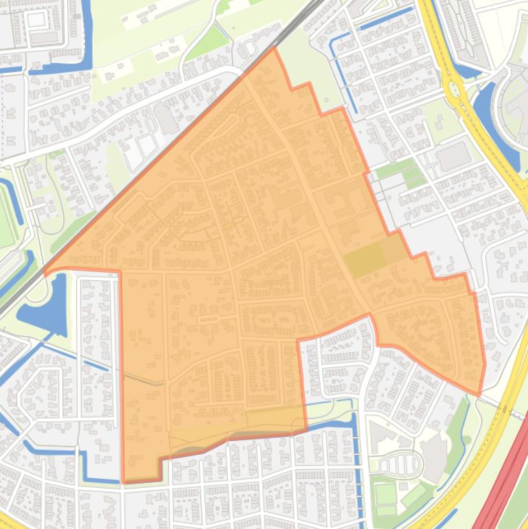 Kaart van de buurt Dorpskern Hooglanderveen.