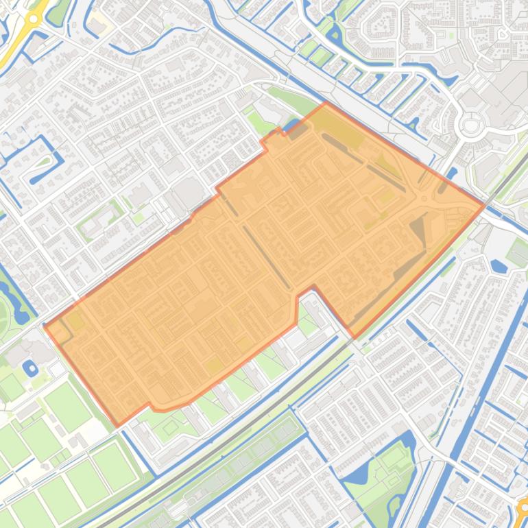 Kaart van de buurt Dorrestein-Zuid.