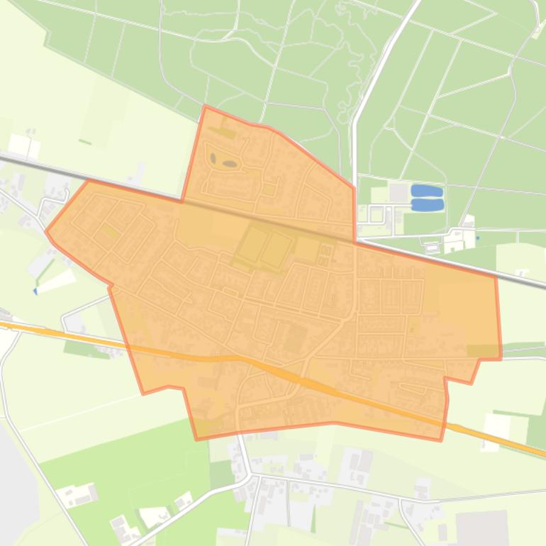 Kaart van de buurt Dorst.