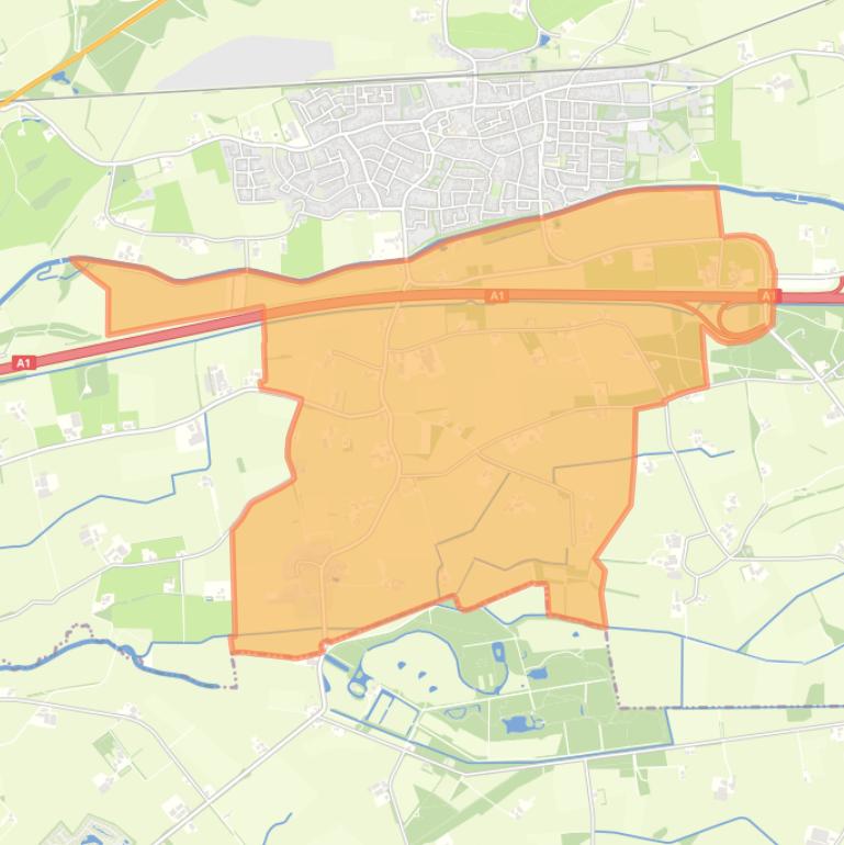 Kaart van de buurt Dortherhoek.