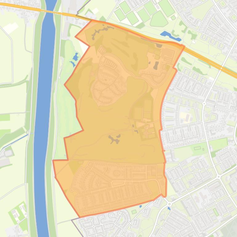 Kaart van de buurt Dousberg-Hazendans.