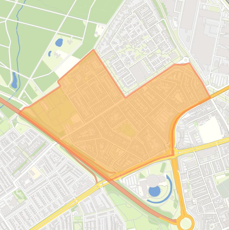 Kaart van de buurt Drents Dorp.