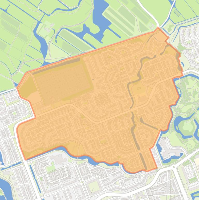 Kaart van de Drevenbuurt.