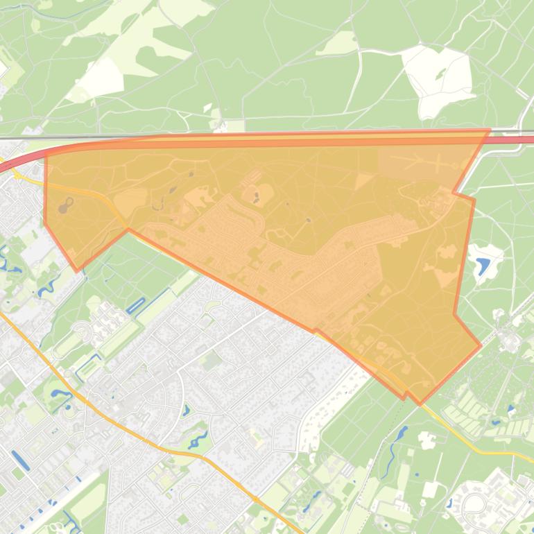 Kaart van de buurt Driebergen-Noord.