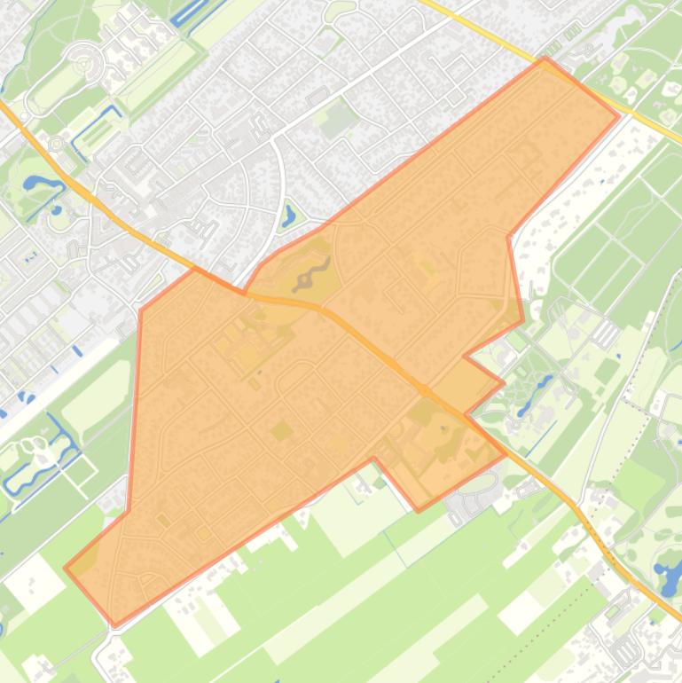 Kaart van de buurt Driebergen-Oost en Zuid.