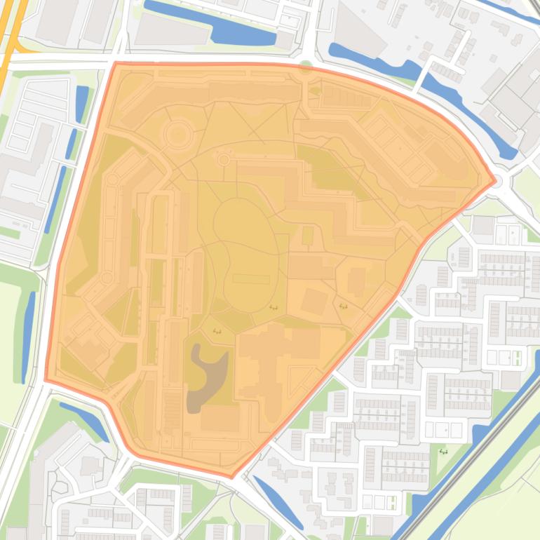 Kaart van de buurt Driemanspolder-Centrum.