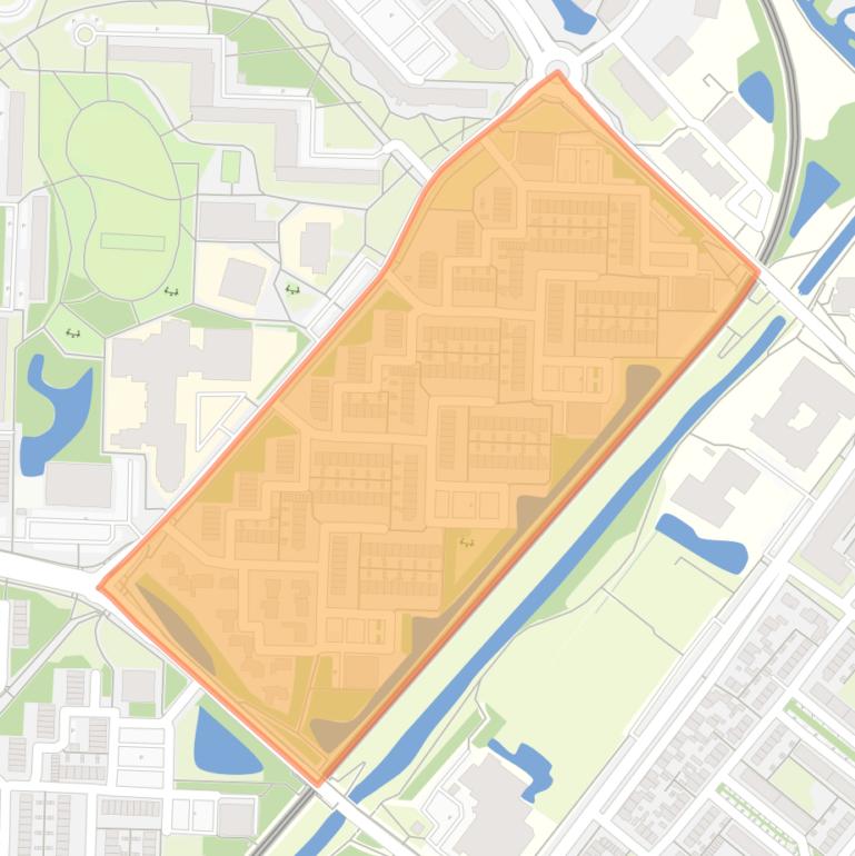 Kaart van de buurt Driemanspolder-Oost.