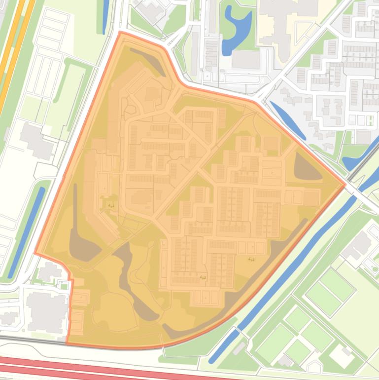 Kaart van de buurt Driemanspolder-Zuid.