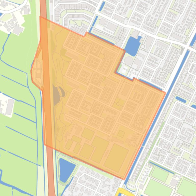 Kaart van de buurt Dronenwijk-Zuid.