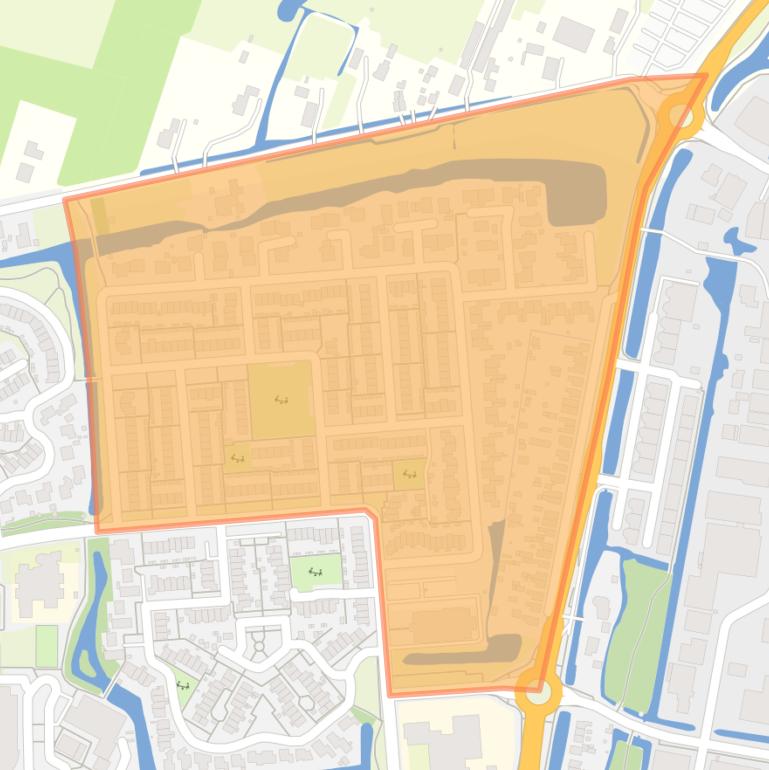 Kaart van de Drossaardsbuurt.