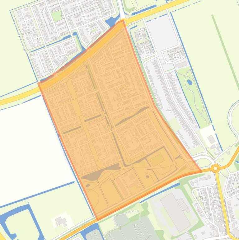 Kaart van de Drukkersbuurt.