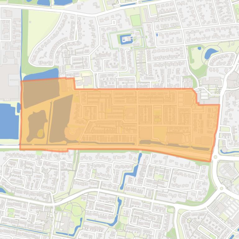 Kaart van de buurt Druten West.