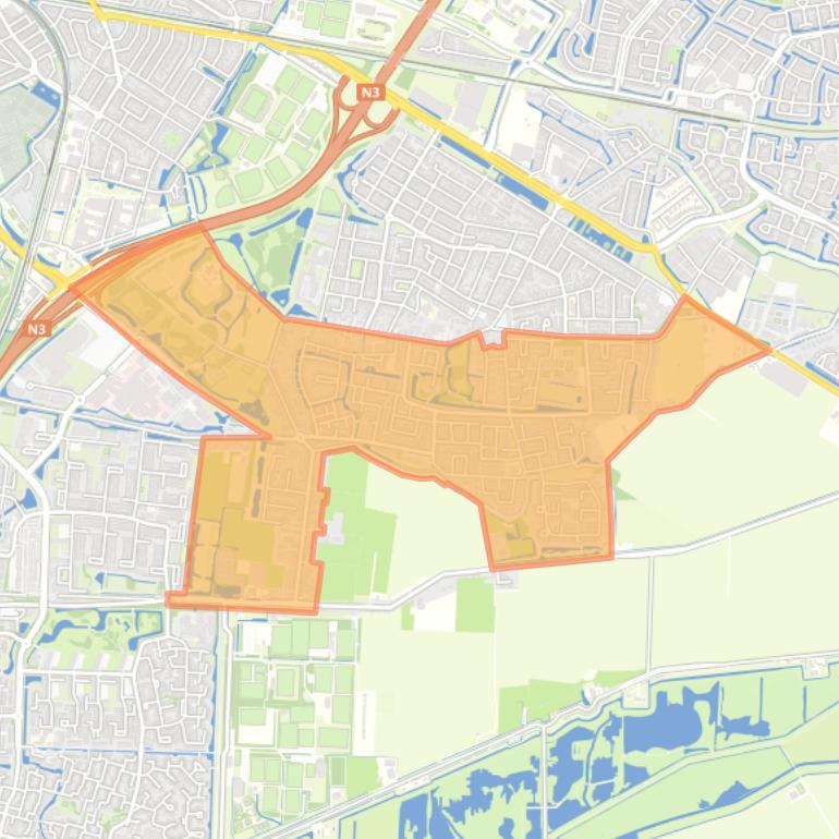 Kaart van de buurt Dubbeldam-Zuid.