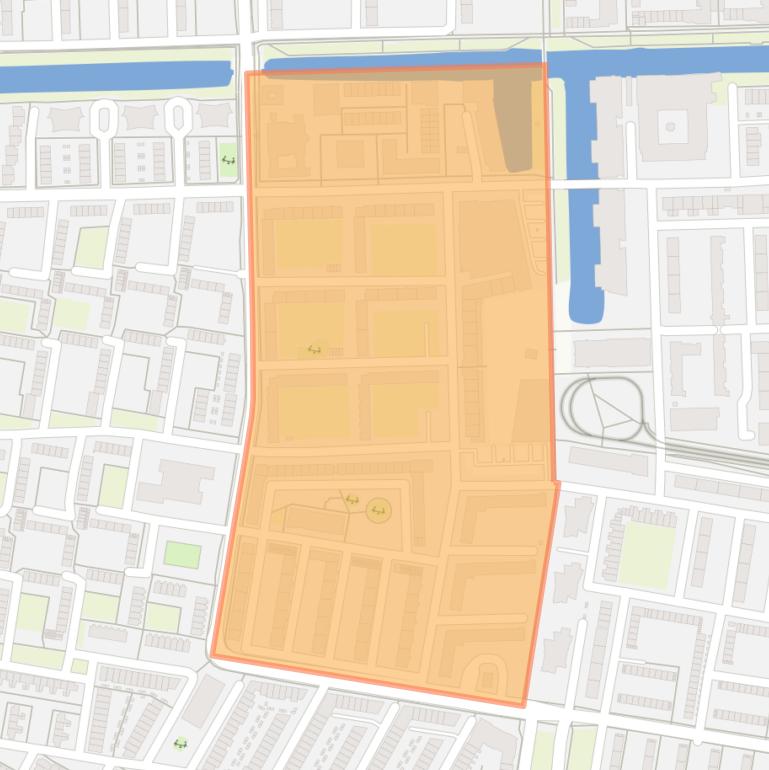 Kaart van de Dudokbuurt.