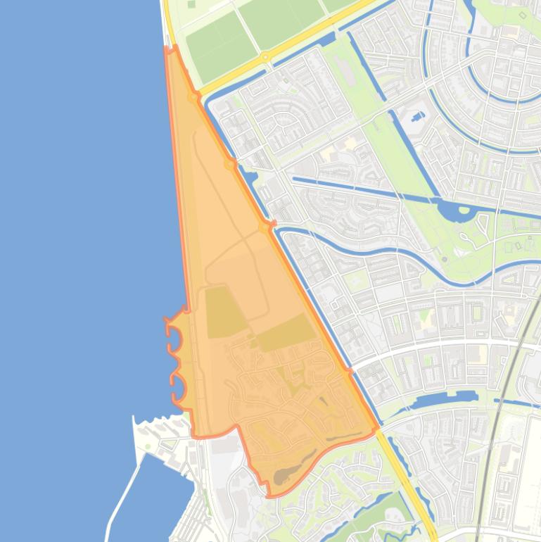 Kaart van de buurt Duin Noord.