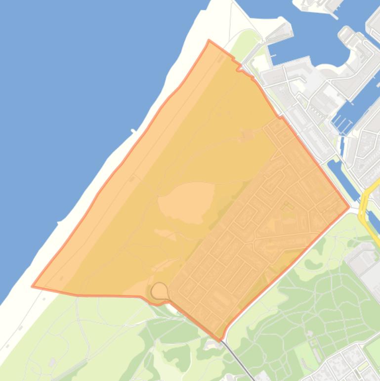 Kaart van de buurt Duindorp.